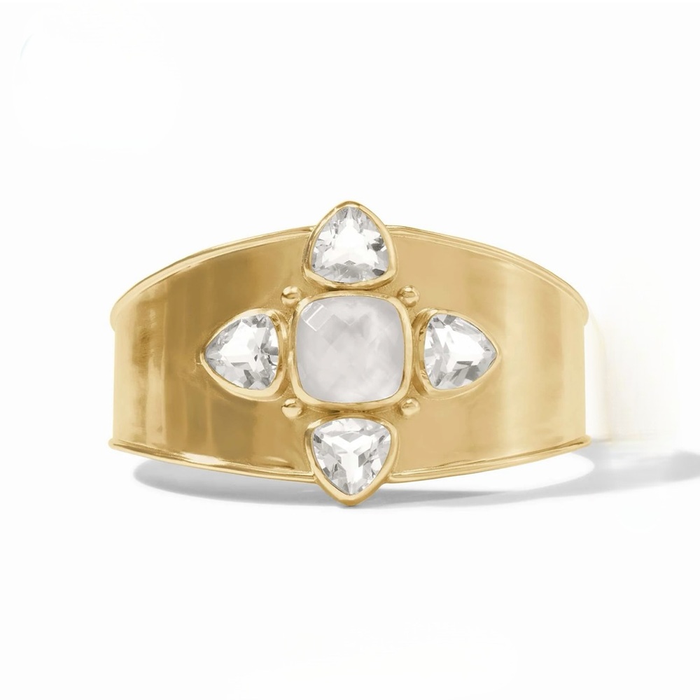Julie Vos Aquitaine Cuff Color Iridescent Clear Crystal
